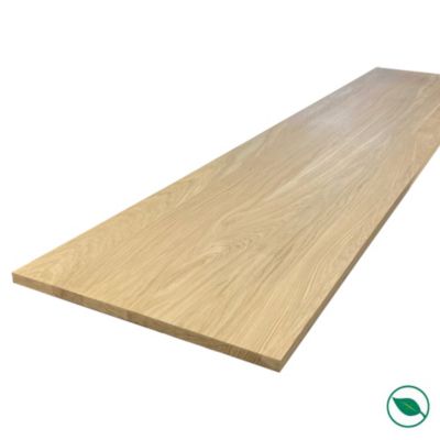 Tablette chêne massif pleines lames 1200 x 500 x 20 mm