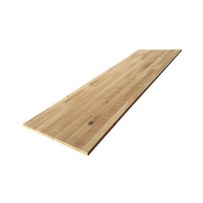 Tablette Chêne Rustique bois massif pleines lames, L.200 x l.50 cm, Ep.18 mm