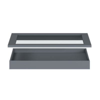 Tablette coulissante gris anthracite Atomia L. 68,7 x H. 7,2 x P. 51,6 cm