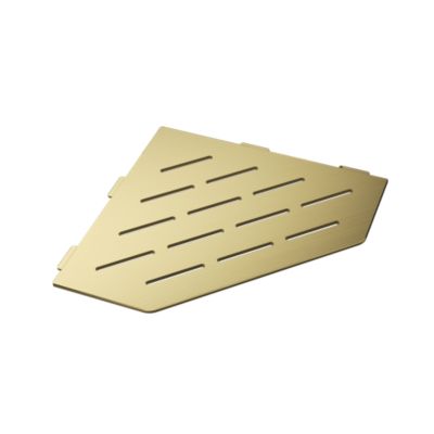 Tablette d'angle murale de douche en inox  Line L.195mm - Or brossé