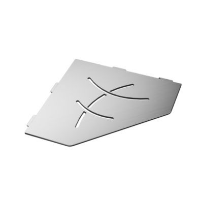 Tablette d'angle murale de douche en inox  Swag L.195mm - Acier brossé