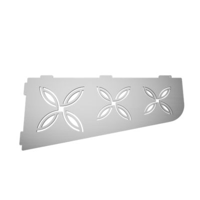 Tablette d'angle murale de douche en inox  Triple Floral L.305mm - Acier brossé