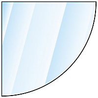 Tablette d'angle verre sablé Form 25 cm
