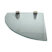 Tablette d'angle verre transparent Form 25 cm