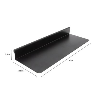 Tablette de cuisine en métal coloris noir l. 30 cm