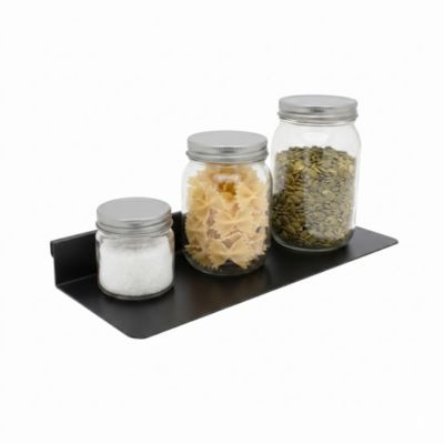 Tablette de cuisine en métal coloris noir l. 30 cm