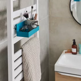 Tablette en métal GoodHome Muromi bleue pour sèche-serviettes