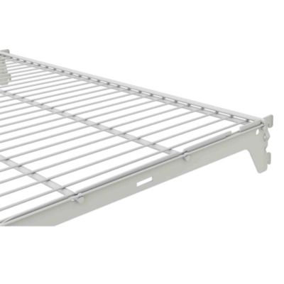 Tablette filaire murale en acier blanc L. 66 x P. 40 cm