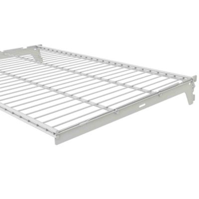 Tablette filaire murale en acier blanc L. 66 x P. 40 cm