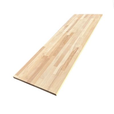 Tablette Hêtre Massif Lamellé Collé Abouté, L.120 cm x l.30 cm, Ep.18 mm