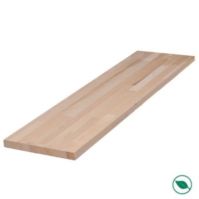 TABLETTE HETRE MASSIF 120X40X18