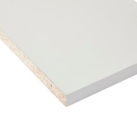 Tablette mélaminé blanc brillant - 250 x 20 cm, ép.18 mm (vendu à la tablette)