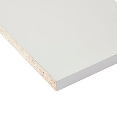 Tablette mélaminé blanc brillant - 250 x 60 cm, ép.18 mm (vendu à la tablette)