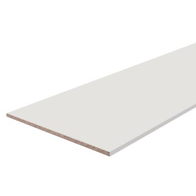Tablette mélaminé blanc brillant - 250 x 60 cm, ép.18 mm (vendu à la tablette)