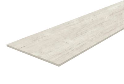 Tablette mélaminé chêne blanchi 40 x 120 cm, ép.1,8 cm