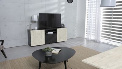Tablette mélaminé chêne blanchi 40 x 120 cm, ép.1,8 cm