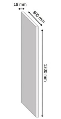 Tablette mélaminé chêne gris - 120 x 80 cm, ép.18 mm (vendu à la tablette)