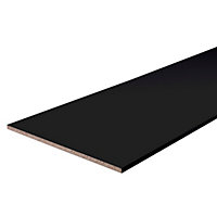 Tablette mélaminé noir Berb 50 x 250 cm,ép.1,8 cm