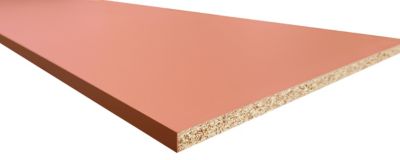 Tablette mélaminée couleur terracotta 250x50x1.8 Cm