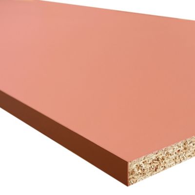 Tablette mélaminée couleur terracotta 250x50x1.8 Cm