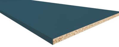 Tablette mélaminée Ninna couleur bleu abysse 250x50x1.8 Cm
