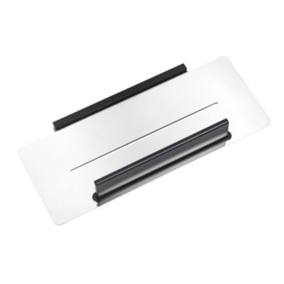Tablette murale à clipser L.32 cm + raclette chrome et noir, Mat Inter Cosmopolitan