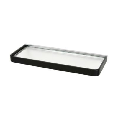 Tablette murale à clipser L.35 cm chrome et noir, Mat Inter Cosmopolitan