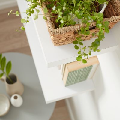 Tablette murale avec fixation invisible GoodHome Cusko blanc 118 cm