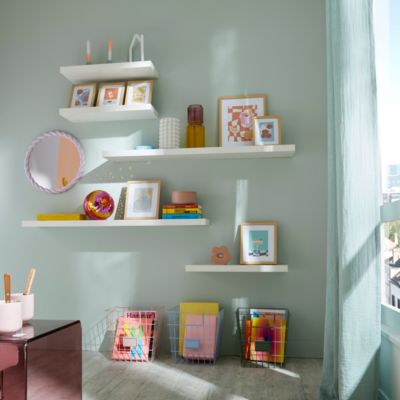 Tablette murale avec fixation invisible GoodHome Cusko blanc 118 cm