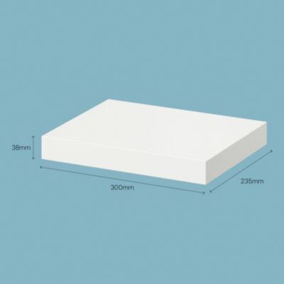Tablette murale avec fixation invisible GoodHome Cusko blanc 30 cm