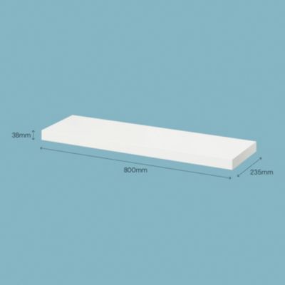 Tablette murale avec fixation invisible GoodHome Cusko blanc 80 cm