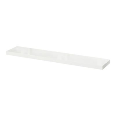 Tablette murale avec fixation invisible GoodHome Cusko blanc brillant 118 cm