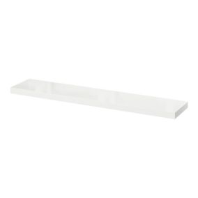 Tablette murale avec fixation invisible GoodHome Cusko blanc brillant 118 cm