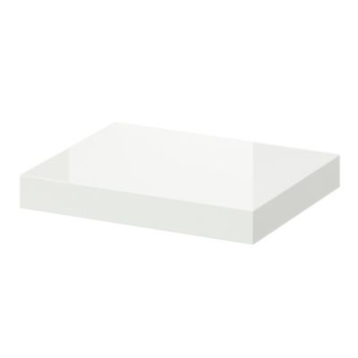 Tablette murale avec fixation invisible GoodHome Cusko blanc brillant 30 cm