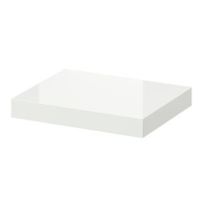 Tablette murale avec fixation invisible GoodHome Cusko blanc brillant 30 cm