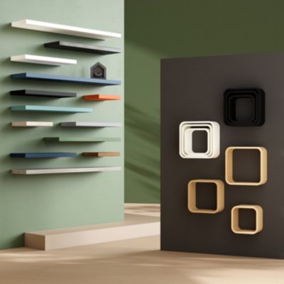 Tablette murale avec fixation invisible GoodHome Cusko effet chêne clair 30 cm