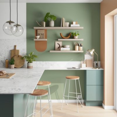 Tablette murale avec fixation invisible GoodHome Cusko effet chêne clair 30 cm