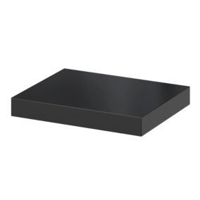 Tablette murale avec fixation invisible GoodHome Cusko noir 30 cm