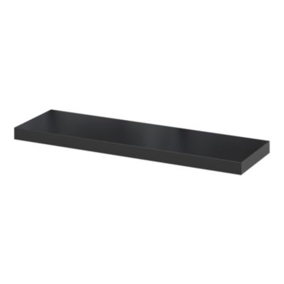 Tablette murale avec fixation invisible GoodHome Cusko noir 80 cm