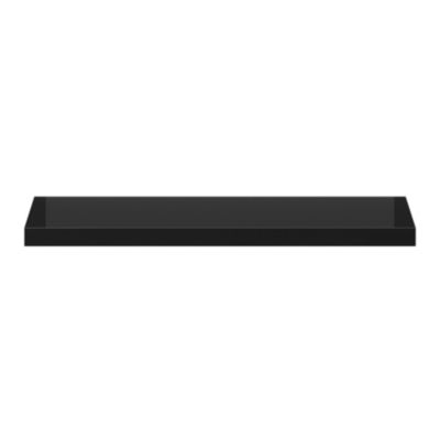 Tablette murale avec fixation invisible GoodHome Cusko noir brillant 80 cm