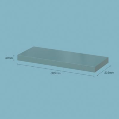 Tablette murale avec fixation invisible GoodHome Cusko vert treillis 60 cm