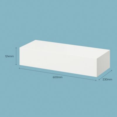 Tablette murale avec tiroir fixation invisible GoodHome Cusko blanc 60 cm