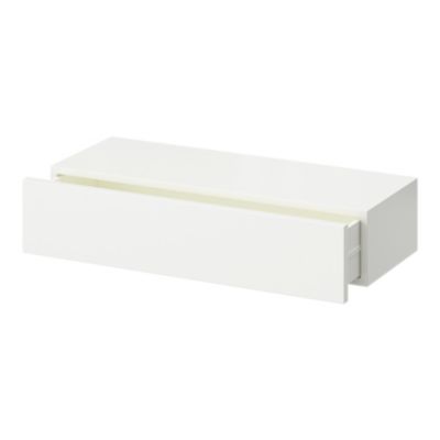 Tablette murale avec tiroir fixation invisible GoodHome Cusko blanc 60 cm