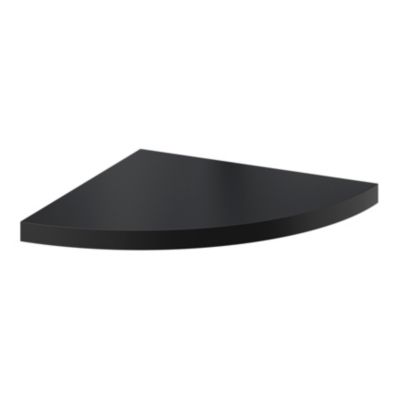 Tablette murale d'angle Form Rigga noir 25 cm