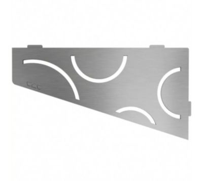 Tablette murale de douche SHELF- E- S3 - CURVE - inox brossé - 62 x 295 x 154 mm