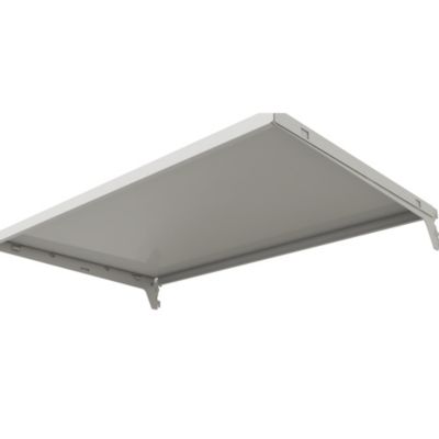 Tablette murale en acier blanc L. 66 x 40 cm