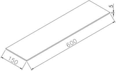 Tablette murale en verre Form Eono 60 cm