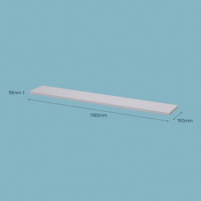 Tablette murale Form Rigga argent 118 cm
