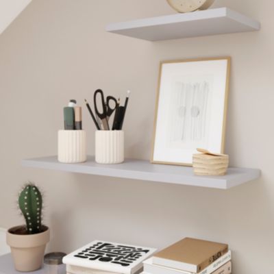 Tablette murale Form Rigga argent 60 cm