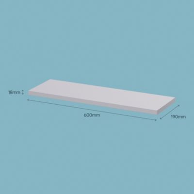 Tablette murale Form Rigga argent 60 cm